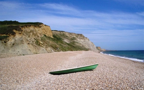 Cerne Abbas campsite near Jurassic coast in Dorset